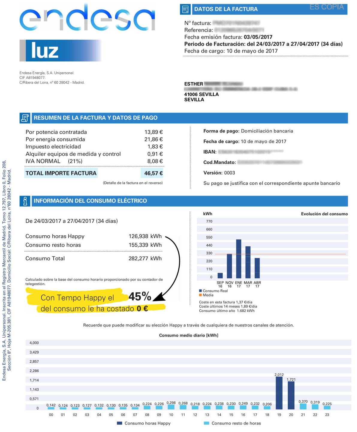 Factura perfil neopapás